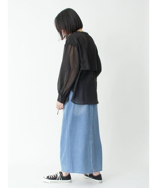 sm2rhythm（サマンサモスモスリズム）の「ボイルレイヤードブラウス（シャツ/ブラウス・レディース・オフホワイト/イエロー/ブラック・F）」の16枚目の写真