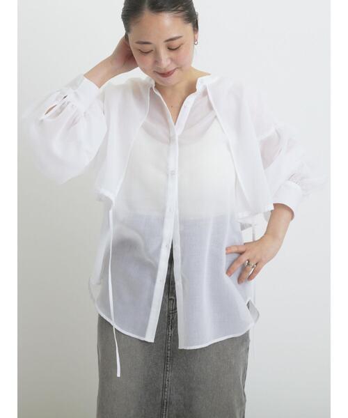 sm2rhythm（サマンサモスモスリズム）の「ボイルレイヤードブラウス（シャツ/ブラウス・レディース・オフホワイト/イエロー/ブラック・F）」の22枚目の写真