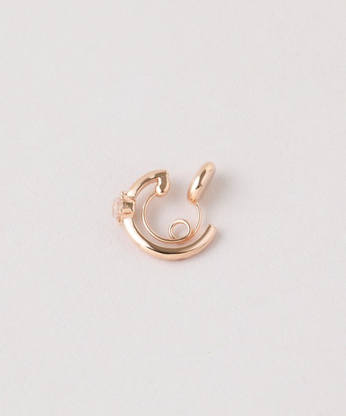 CALIN STANDARD(カリンスタンダード)の「◆金属アレルギー対応◆◆made in japan◆【痛くない】【落ちにくい】【ストレスフリーな着け心地】フロントキュービックジルコニア ミニループフィットイヤリング(イヤリング・レディース・ゴールド/ピンクゴールド/シルバー・FREE)」の6枚目の写真