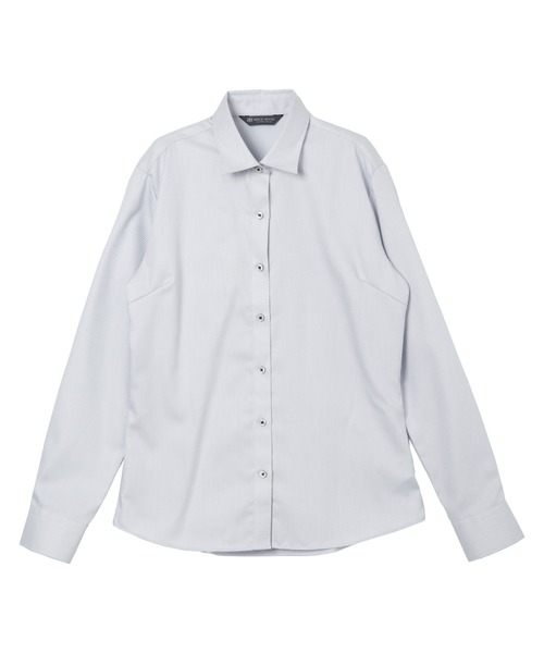 TOKYO SHIRTS(トウキョウシャツ)の「超形態安定ノーアイロン ワイド 長袖ビジネスワイシャツ(ビジネスシャツ・レディース・グレー・S/M/L/LL/XL)」の1枚目の写真