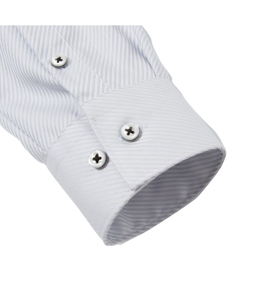 TOKYO SHIRTS(トウキョウシャツ)の「超形態安定ノーアイロン ワイド 長袖ビジネスワイシャツ(ビジネスシャツ・レディース・グレー・S/M/L/LL/XL)」の4枚目の写真