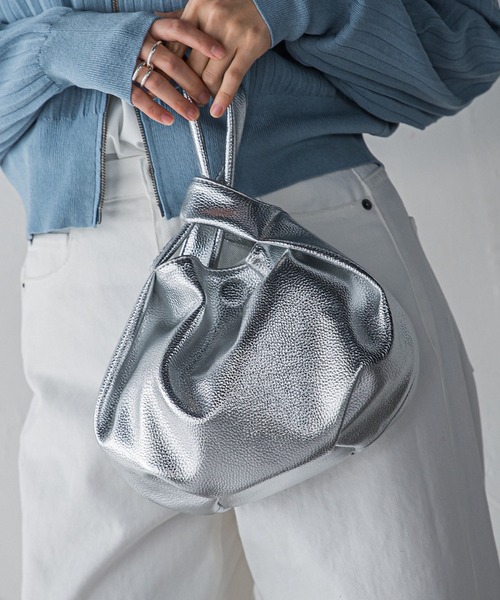 MAYSON GREY（メイソングレイ）の「ワンハンドルラウンドバッグ（ハンドバッグ・レディース・シルバー系その他/ホワイト・FREE）」の3枚目の写真
