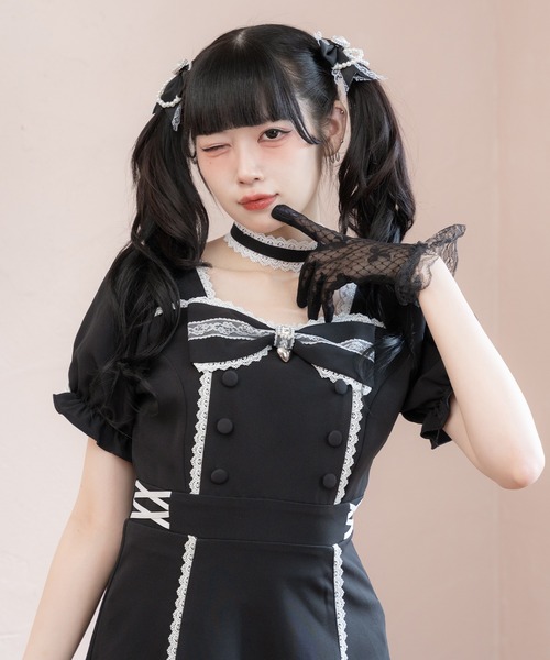 セール】リボンハートメイドワンピース（ワンピース