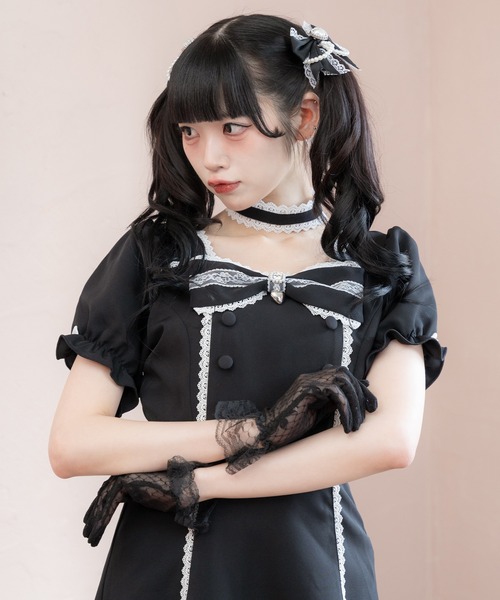 リボンハートメイドワンピース（ワンピース）｜DearMyLove（ディア