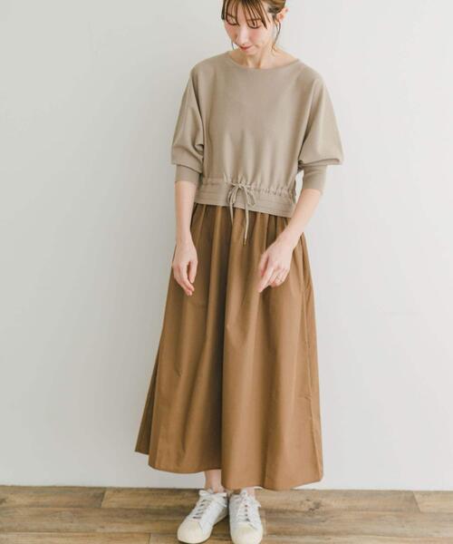 ITEMS URBANRESEARCH(アイテムズ アーバンリサーチ)の「ニットドッキングワンピース(ワンピース・レディース・ブラック/オフホワイト/ベージュ/ブルー系その他・FREE)」の15枚目の写真