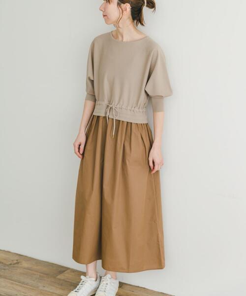 ITEMS URBANRESEARCH(アイテムズ アーバンリサーチ)の「ニットドッキングワンピース(ワンピース・レディース・ブラック/オフホワイト/ベージュ/ブルー系その他・FREE)」の14枚目の写真