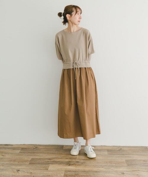 ITEMS URBANRESEARCH(アイテムズ アーバンリサーチ)の「ニットドッキングワンピース(ワンピース・レディース・ブラック/オフホワイト/ベージュ/ブルー系その他・FREE)」の12枚目の写真