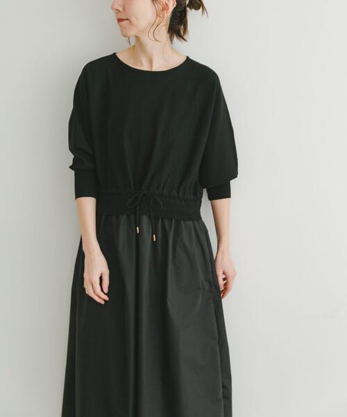 ITEMS URBANRESEARCH(アイテムズ アーバンリサーチ)の「ニットドッキングワンピース(ワンピース・レディース・ブラック/オフホワイト/ベージュ/ブルー系その他・FREE)」の9枚目の写真