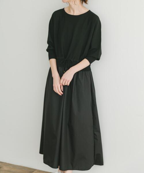 ITEMS URBANRESEARCH(アイテムズ アーバンリサーチ)の「ニットドッキングワンピース(ワンピース・レディース・ブラック/オフホワイト/ベージュ/ブルー系その他・FREE)」の8枚目の写真