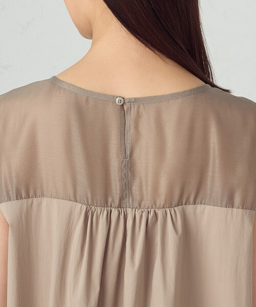 COMME CA ISM(コムサイズム)の「コットンナイロンストレッチタイプライター ノースリーブワンピース(ワンピース・レディース・ブラウン/ベージュ/ブラック・FREE)」の18枚目の写真