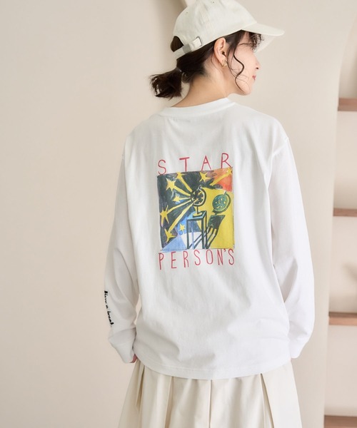 studio CLIP(スタディオクリップ)の「PERSON'S アソートロングスリーブTシャツ(Tシャツ/カットソー・レディース・ピンク/ホワイト/ネイビー/ブルー・FREE)」の2枚目の写真