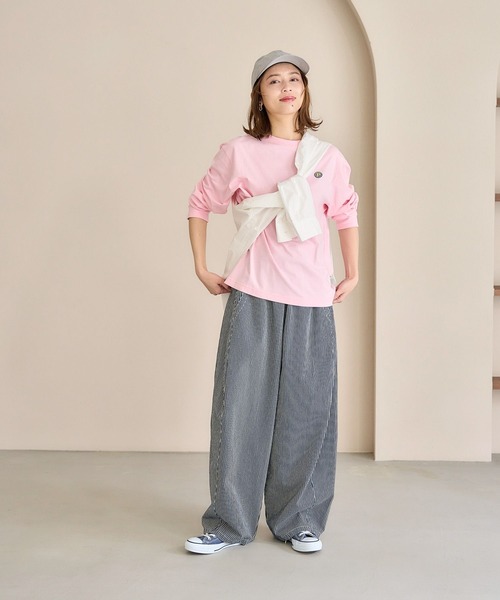 studio CLIP(スタディオクリップ)の「PERSON'S アソートロングスリーブTシャツ(Tシャツ/カットソー・レディース・ピンク/ホワイト/ネイビー/ブルー・FREE)」の15枚目の写真