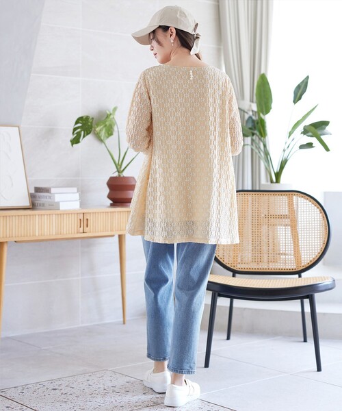 Tiaclasse(ティアクラッセ)の「花柄カットレースフレアトップス(Tシャツ/カットソー・レディース・ブラック系/ブラック/オフホワイト/ベージュ系・XL/XXL)」の14枚目の写真