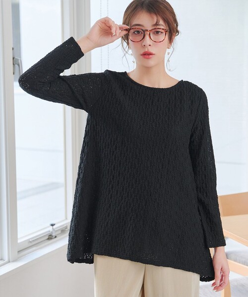 Tiaclasse(ティアクラッセ)の「花柄カットレースフレアトップス(Tシャツ/カットソー・レディース・ブラック系/ブラック/オフホワイト/ベージュ系・XL/XXL)」の20枚目の写真