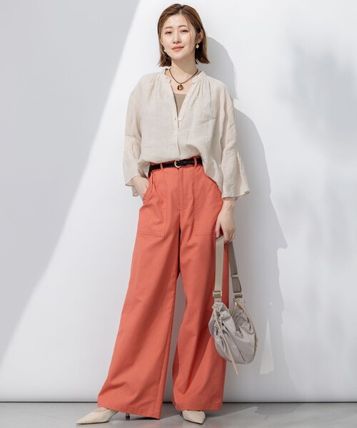 セール】【洗える】LIBECO タックスリーブ シャツ（シャツ/ブラウス