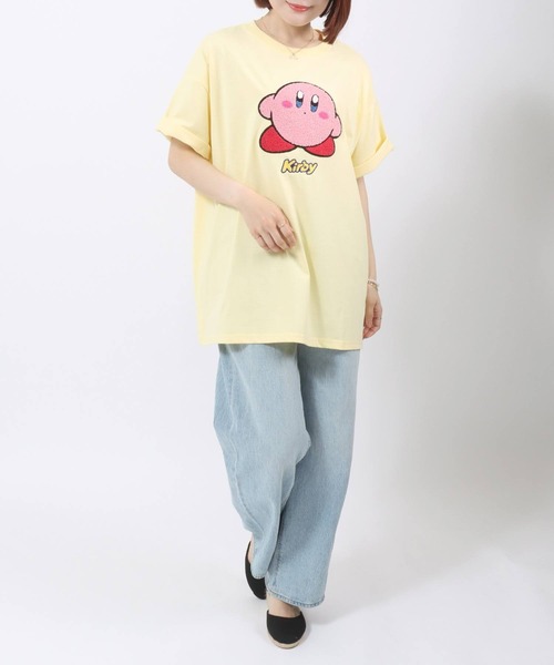 セール】星のカービィ キャラクターサガラ刺繍Tシャツ レディース ユニ