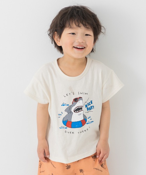 chil2（チルツー）の「綿100％ プリント 半袖Tシャツ（Tシャツ/カットソー・キッズ・A/B/C/D/E/F/G/H/I/J/K/L/M/N/O/P/Q/R/S/T・80ｃｍ/90cm/110cm/100cm/120cm/130cm/140cm）」の2枚目の写真