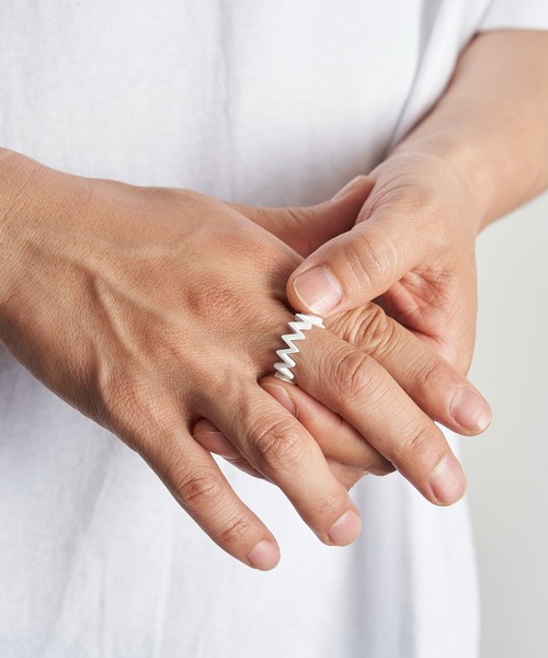 LAMBDA(ラムダ)の「WHイナズマリング(リング・メンズ・ホワイト系その他・#13/#15/#17/#19)」の5枚目の写真