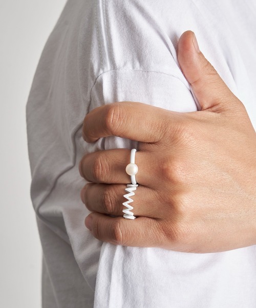 LAMBDA(ラムダ)の「WHイナズマリング(リング・メンズ・ホワイト系その他・#13/#15/#17/#19)」の8枚目の写真