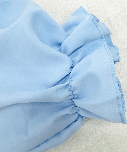 VIBGYOR(ヴィブジョー)の「2WAY リボンパフスリーブ オフショルブラウス(CZ)(シャツ/ブラウス・レディース・ホワイト/ライトブルー・LARGE/MEDIUM)」の7枚目の写真