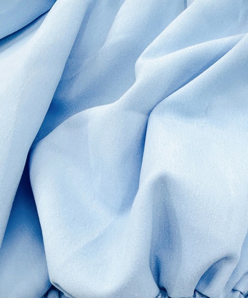 VIBGYOR(ヴィブジョー)の「2WAY リボンパフスリーブ オフショルブラウス(CZ)(シャツ/ブラウス・レディース・ホワイト/ライトブルー・LARGE/MEDIUM)」の8枚目の写真