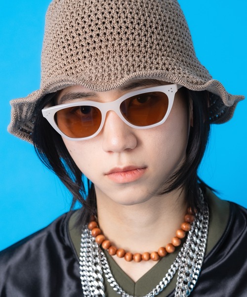 l.a.E yeworks キャットアイサングラス 青茶マーブル l.a.E yeworks キャットアイサングラス 青茶マーブル - メルカリ
