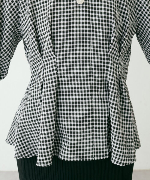 natural couture（ナチュラルクチュール）の「osonoタックデザインペプラム5分袖ブラウス（シャツ/ブラウス・レディース・オフホワイト/その他1/その他2/その他3・FREE）」の6枚目の写真