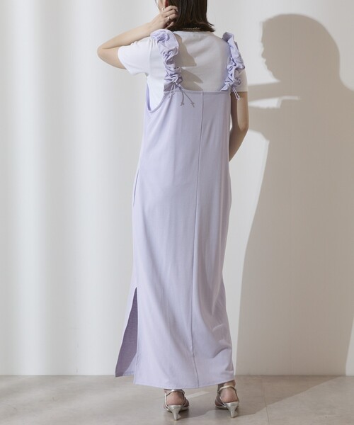 Firsthand（ファーストハンド）の「Firsthand/ファーストハンド 機能性素材 AIRDRY ドロストショルダーワンピース / エアドライ ギャザーロングワンピース / 吸水速乾 / 接触冷感 / UVカット（ワンピース・レディース・ブラック/ブルーグリーン/ラベンダー・FREE）」の14枚目の写真