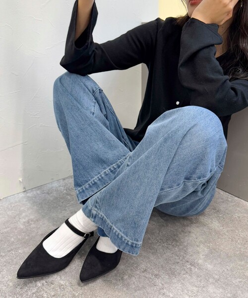 fredy emue（フレディエミュ）の「【販売後5分で完売！/haruセレクト】フェイクスエードアンクルベルトヒール（パンプス・レディース・ブラック・M/L/S）」の3枚目の写真