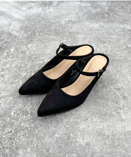 fredy emue（フレディエミュ）の「【販売後5分で完売！/haruセレクト】フェイクスエードアンクルベルトヒール（パンプス・レディース・ブラック・M/L/S）」の14枚目の写真