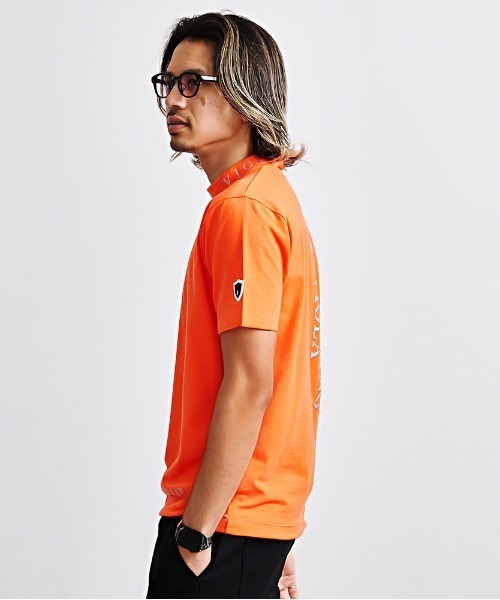 VIOLA(ヴィオラ)の「『VIOLA rumore/ヴィオラ ルモーレ』モックネック半袖Tシャツ(Tシャツ/カットソー・メンズ・ブラック/オレンジ/ホワイト・XL/L/M)」の9枚目の写真