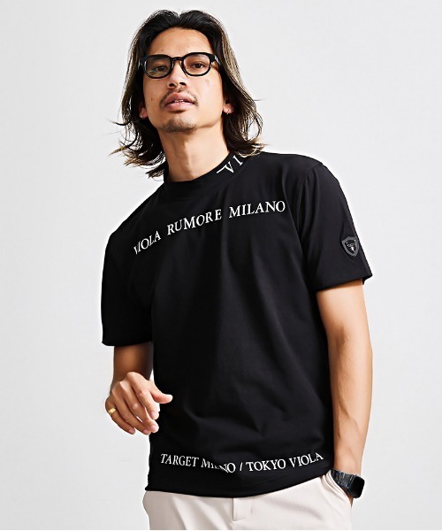 VIOLA(ヴィオラ)の「『VIOLA rumore/ヴィオラ ルモーレ』モックネック半袖Tシャツ(Tシャツ/カットソー・メンズ・ブラック/オレンジ/ホワイト・XL/L/M)」の12枚目の写真