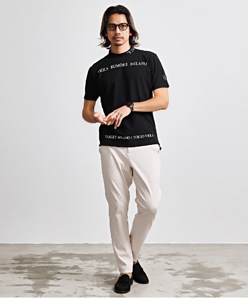 VIOLA(ヴィオラ)の「『VIOLA rumore/ヴィオラ ルモーレ』モックネック半袖Tシャツ(Tシャツ/カットソー・メンズ・ブラック/オレンジ/ホワイト・XL/L/M)」の14枚目の写真