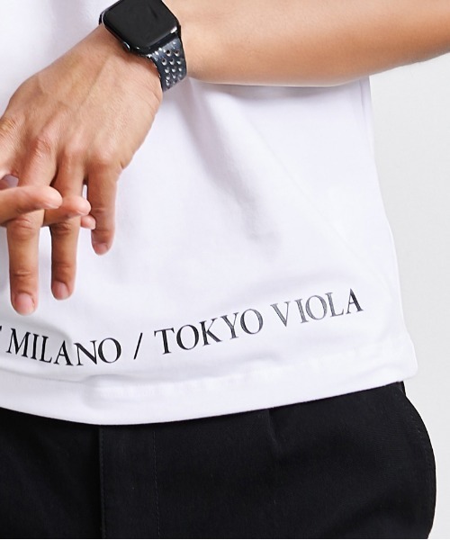 VIOLA(ヴィオラ)の「『VIOLA rumore/ヴィオラ ルモーレ』モックネック半袖Tシャツ(Tシャツ/カットソー・メンズ・ブラック/オレンジ/ホワイト・XL/L/M)」の17枚目の写真