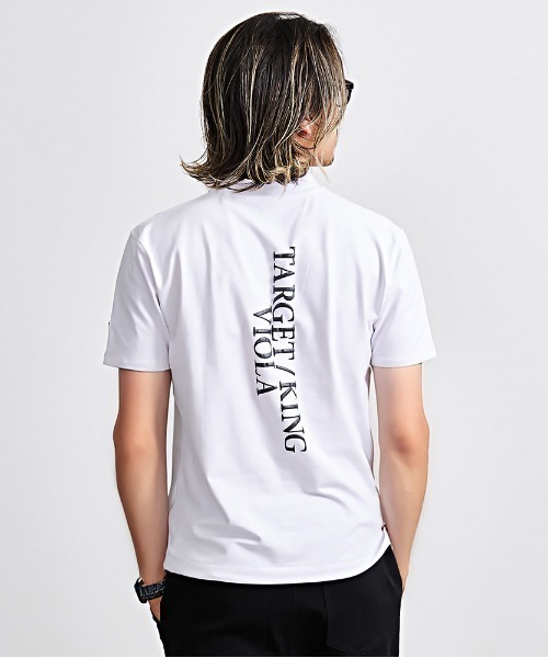 VIOLA(ヴィオラ)の「『VIOLA rumore/ヴィオラ ルモーレ』モックネック半袖Tシャツ(Tシャツ/カットソー・メンズ・ブラック/オレンジ/ホワイト・XL/L/M)」の6枚目の写真