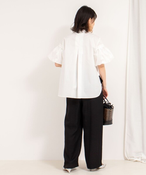 NOLLEY’S（ノーリーズ）の「◇【WEB限定】《セットアップ対応》ジュピターインゴムイージーワイドパンツ（その他パンツ・レディース・ブラック/ベージュ/ネイビー・36/38）」の8枚目の写真