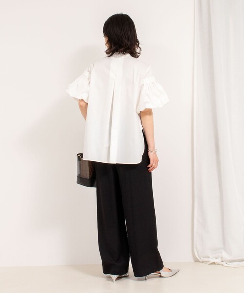 NOLLEY’S（ノーリーズ）の「◇【WEB限定】《セットアップ対応》ジュピターインゴムイージーワイドパンツ（その他パンツ・レディース・ブラック/ベージュ/ネイビー・36/38）」の10枚目の写真