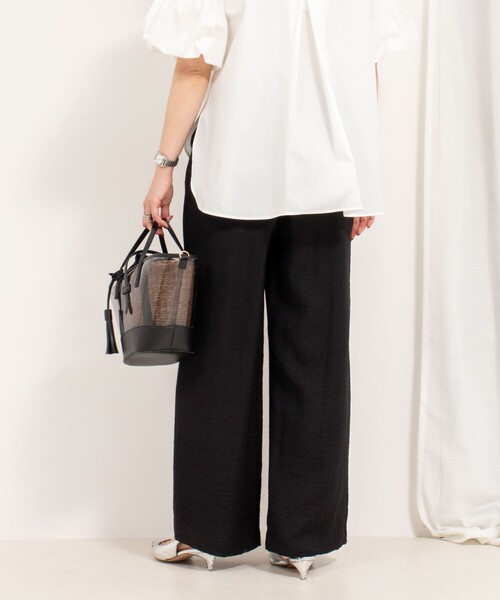 NOLLEY’S（ノーリーズ）の「◇【WEB限定】《セットアップ対応》ジュピターインゴムイージーワイドパンツ（その他パンツ・レディース・ブラック/ベージュ/ネイビー・36/38）」の11枚目の写真