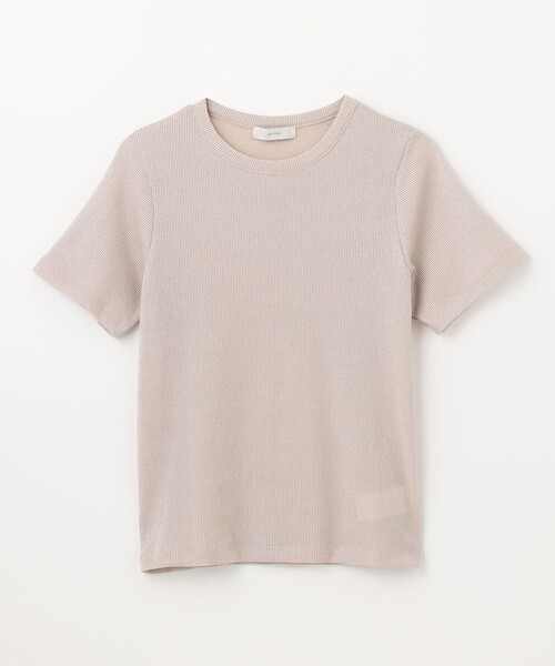 ANY(エニィ)の「ラメテレコTシャツ(Tシャツ/カットソー・レディース・ライトグレー系/ベージュ系・4)」の8枚目の写真