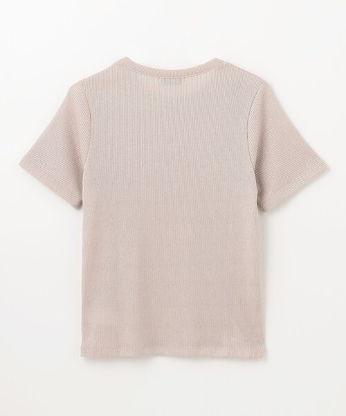 ANY(エニィ)の「ラメテレコTシャツ(Tシャツ/カットソー・レディース・ライトグレー系/ベージュ系・4)」の7枚目の写真