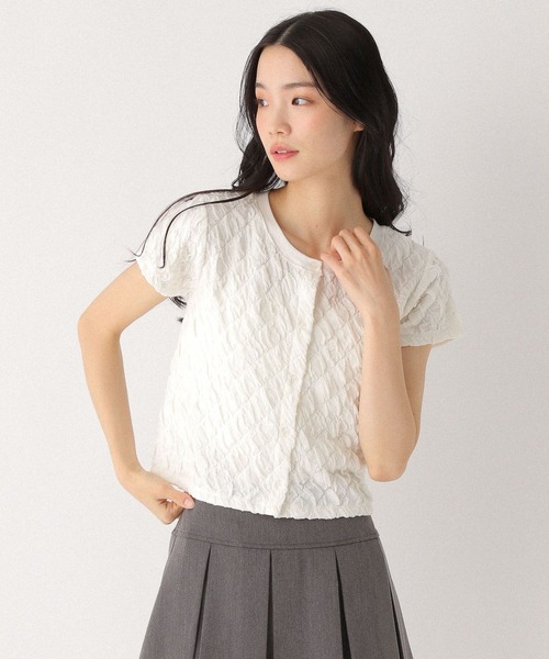 Heather(ヘザー)の「ポコポコカットTEE 493988(Tシャツ/カットソー・レディース・ブラック/オフホワイト/ブルー・FREE)」の2枚目の写真