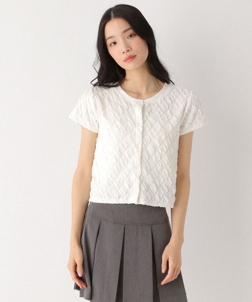 Heather(ヘザー)の「ポコポコカットTEE 493988(Tシャツ/カットソー・レディース・ブラック/オフホワイト/ブルー・FREE)」の4枚目の写真