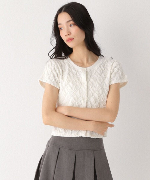 Heather(ヘザー)の「ポコポコカットTEE 493988(Tシャツ/カットソー・レディース・ブラック/オフホワイト/ブルー・FREE)」の5枚目の写真