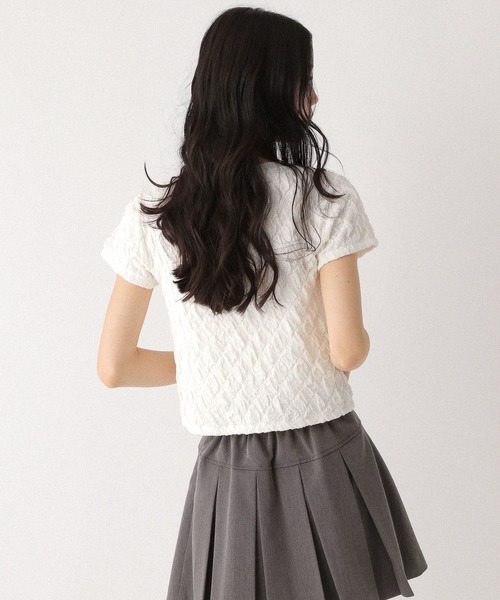 Heather(ヘザー)の「ポコポコカットTEE 493988(Tシャツ/カットソー・レディース・ブラック/オフホワイト/ブルー・FREE)」の7枚目の写真