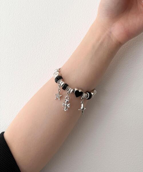 WEGO（ウィゴー）の「WEGO/チャームブレス（ブレスレット・レディース・ライトピンク/ブラック/その他1・FREE）」の7枚目の写真