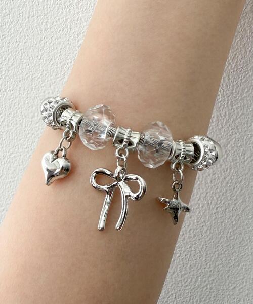 WEGO（ウィゴー）の「WEGO/チャームブレス（ブレスレット・レディース・ライトピンク/ブラック/その他1・FREE）」の8枚目の写真