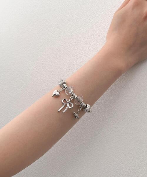 WEGO（ウィゴー）の「WEGO/チャームブレス（ブレスレット・レディース・ライトピンク/ブラック/その他1・FREE）」の9枚目の写真