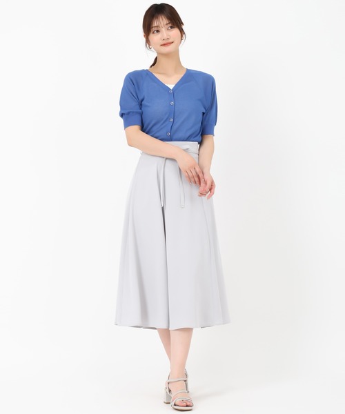 MISCH MASCH(ミッシュマッシュ)の「細リボンベルトフレアスカート(スカート・レディース・ライトグレー/ピンク/ベージュ/ブラック・S/M)」の12枚目の写真