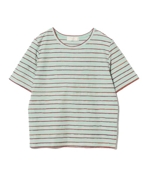 B:MING by BEAMS(ビーミングバイビームス)の「タック ボーダー プルオーバー(Tシャツ/カットソー・レディース・ホワイト系その他5/ブラック/ミント・ONE SIZE)」の3枚目の写真