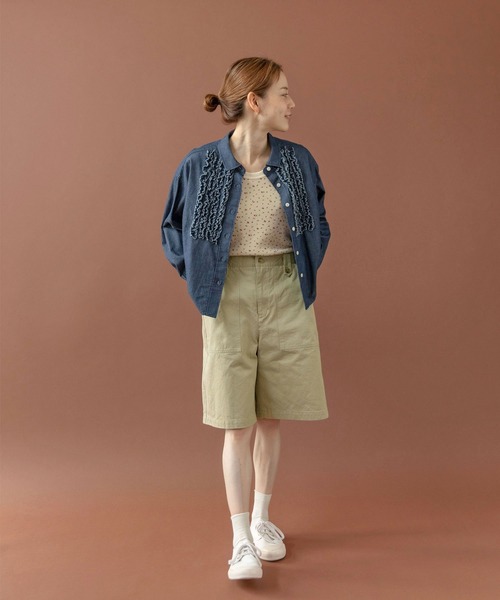 PAR ICI(パーリッシィ)の「雲斎ナチュラルヴィンテージワッシャー チノハーフパンツ(チノパンツ・レディース・ベージュ・FREE)」の19枚目の写真